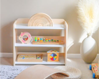 Montessori Shelf for Toddlers | Toy Shelf | Ready to Ship | Bookcase | Bookshelf | Nursery decor | Toy storage