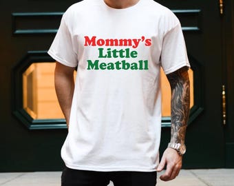 Mommy's Little Meatball Unisex Heavy Cotton Tee, Funny Italy Shirt, Nic from Island, Italian Food Lover Gift, Family Vacation T-Shirt