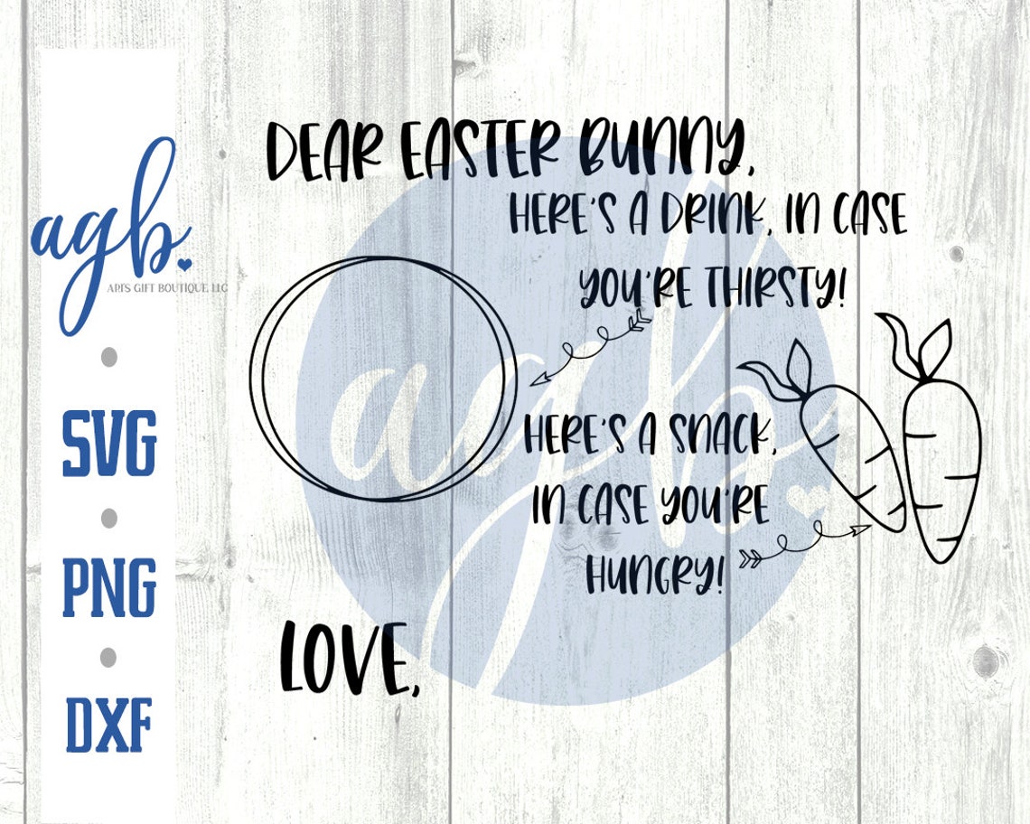 Download Dear Easter Bunny SVG Easter Craft Digital Download | Etsy