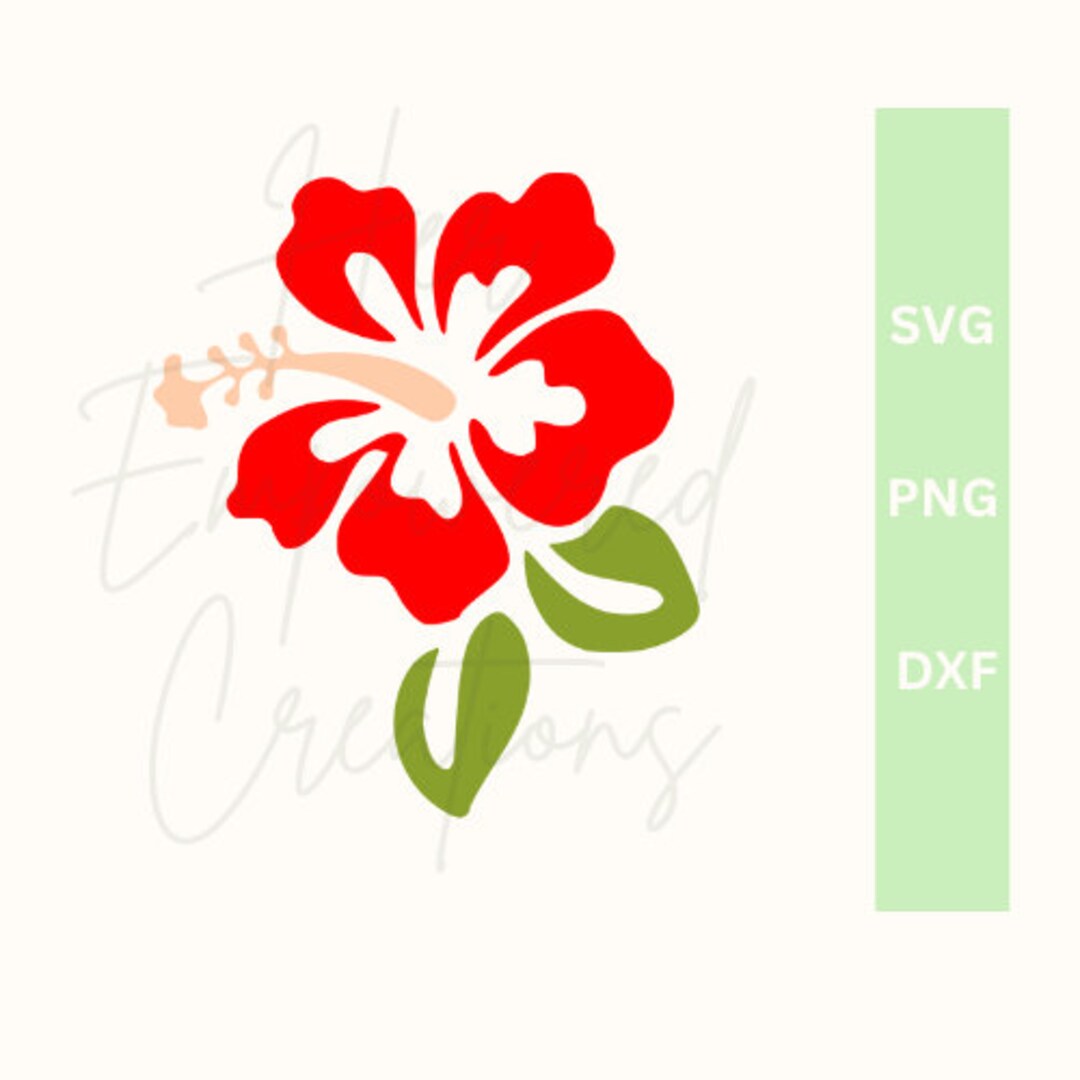 Hibiscus Flower SVG File Flower Vector Image Tropical Flower - Etsy