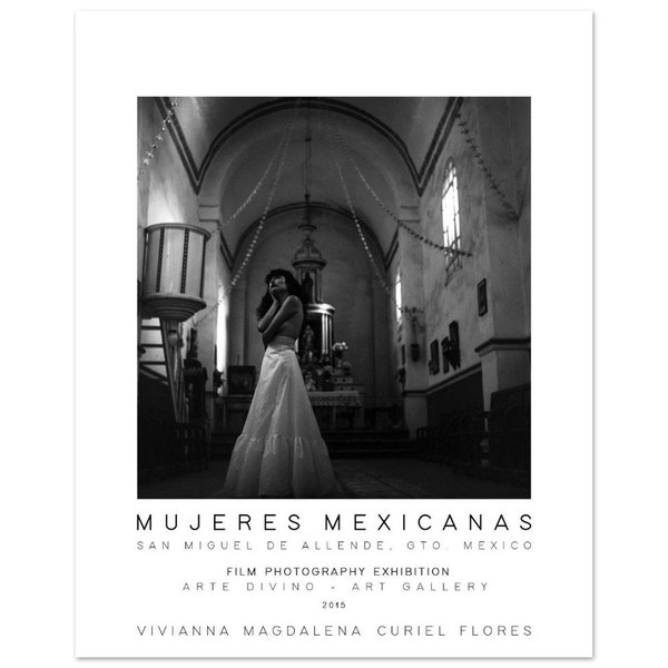 Mujeres Mexicanas 1.0 Premium Matte Paper Poster Photographer Black and White Darkroom Photograph Analogue Film