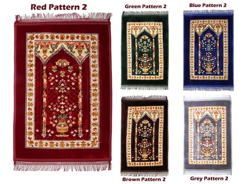 Premium Velvet Prayer Mat Thick Padded Non Slip Islamic FOAM Etsy