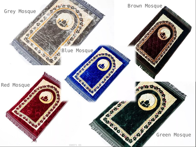 Premium Velvet Prayer Mat Thick Padded Non Slip Islamic FOAM Etsy
