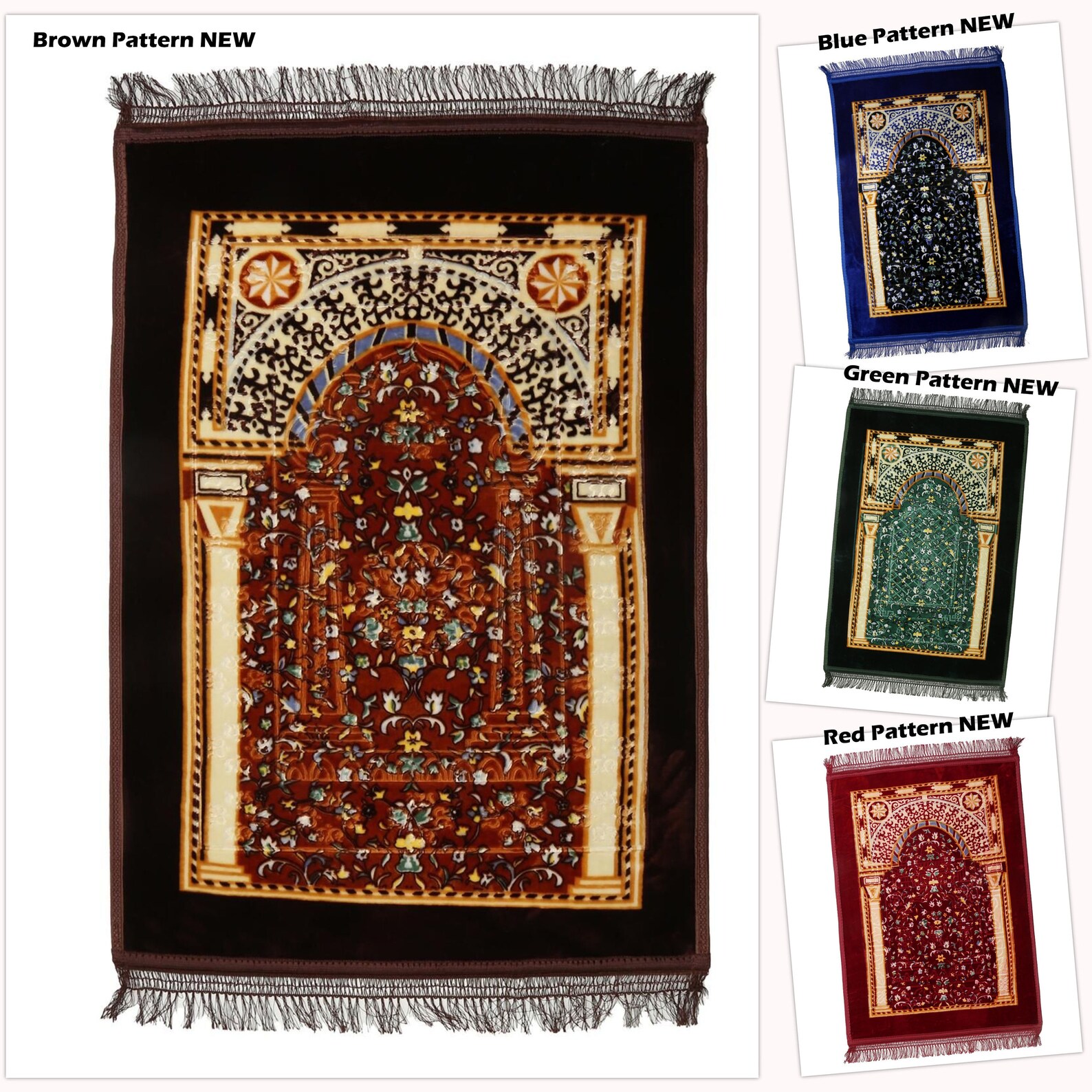 Premium Velvet Prayer Mat Thick Padded Non Slip Islamic FOAM Etsy
