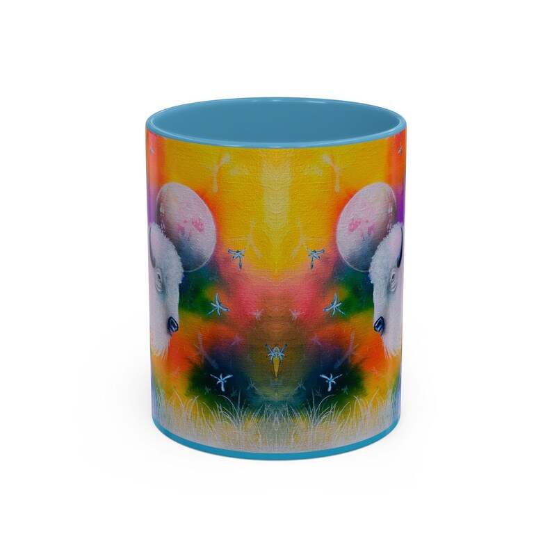 Symbiosis Accent Coffee Mug - Vibrant Art Mug for Coffee Lovers, Unique Gift for Nature Enthusiasts, Home Decor, Art Lover's Gift image 2
