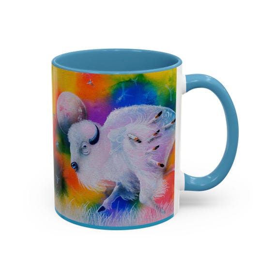 Symbiosis Accent Coffee Mug - Vibrant Art Mug for Coffee Lovers, Unique Gift for Nature Enthusiasts, Home Decor, Art Lover's Gift