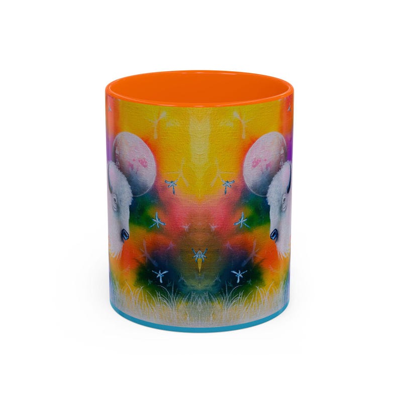 Symbiosis Accent Coffee Mug - Vibrant Art Mug for Coffee Lovers, Unique Gift for Nature Enthusiasts, Home Decor, Art Lover's Gift image 7