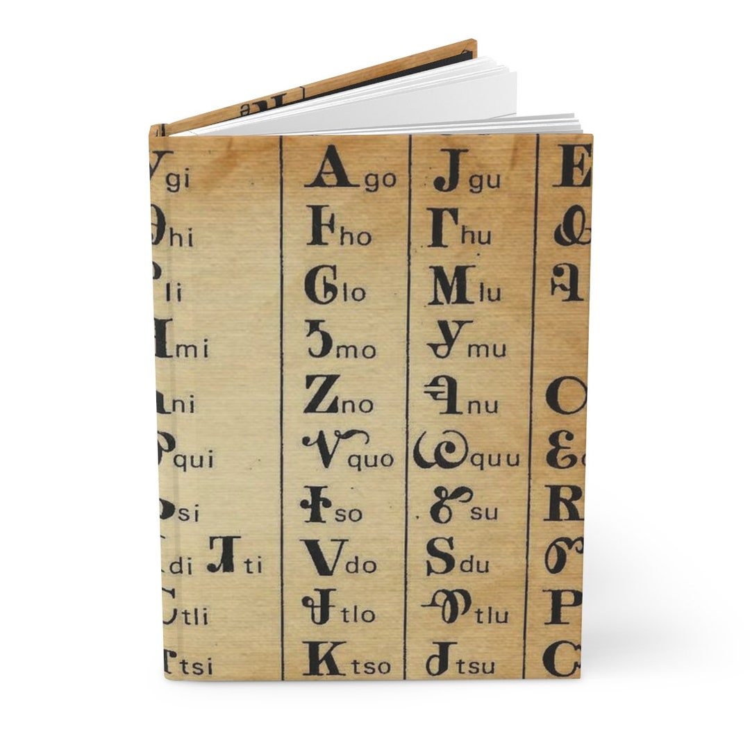 Cherokee Alphabet Hardcover Journal Matte Etsy
