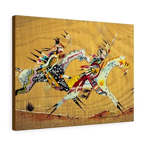 Wind Riders wood grain Canvas Gallery Wraps