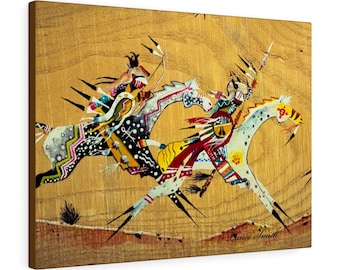 Wind Rider Leinwand mit Holzmaserung