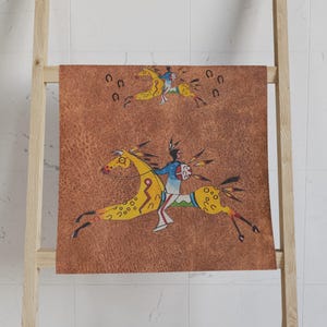 Gelbes Geschirrtuch Pferd 16x28, Southwest Küchen Dekor, Western Badezimmer Handtuch, Einzigartiges Geschenk für Pferdeliebhaber, Stammeskunst