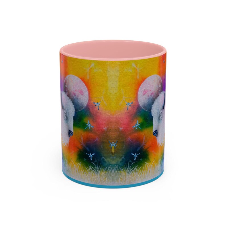 Symbiosis Accent Coffee Mug - Vibrant Art Mug for Coffee Lovers, Unique Gift for Nature Enthusiasts, Home Decor, Art Lover's Gift image 4