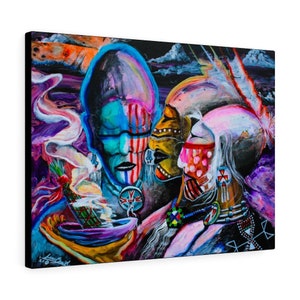 Mystical Cleansing - smudging scene Canvas Gallery Wraps