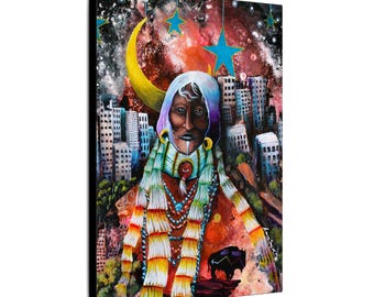 I am Brown two sizes by Lance Smith Canvas