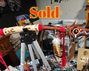 can make one on request - this one's sold. Spiri Horse stick War pony spirit horse approximate 32-35 inch