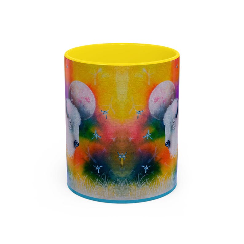 Symbiosis Accent Coffee Mug - Vibrant Art Mug for Coffee Lovers, Unique Gift for Nature Enthusiasts, Home Decor, Art Lover's Gift image 9