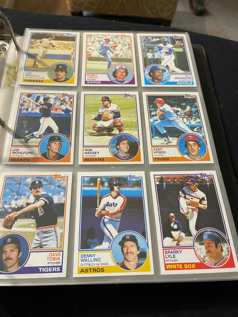 1983 Topps Complete in Binder Baseball Set in GEM condition Etsy