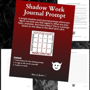 Shadow Work Caged By Insecurities Journal Prompt Devil Tarot Card image 1