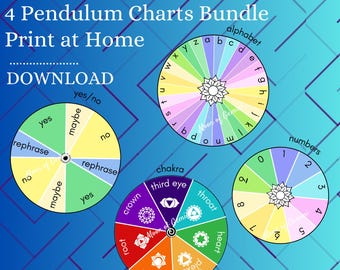 4 Pendulum Chart Bundle Digital Download Print At Home Divination