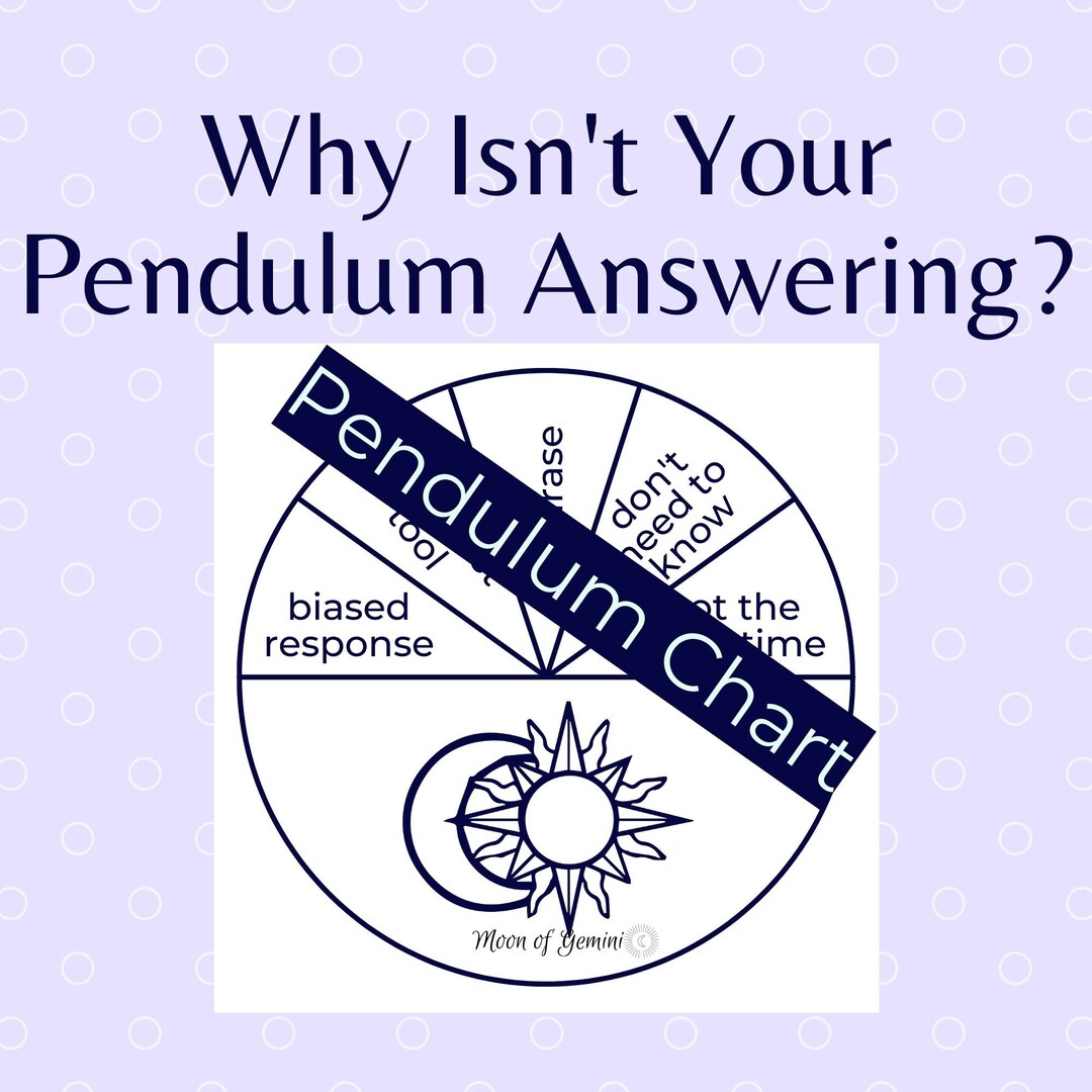 Pendulum Chart for When Your Pendulum Isn't Responding Etsy