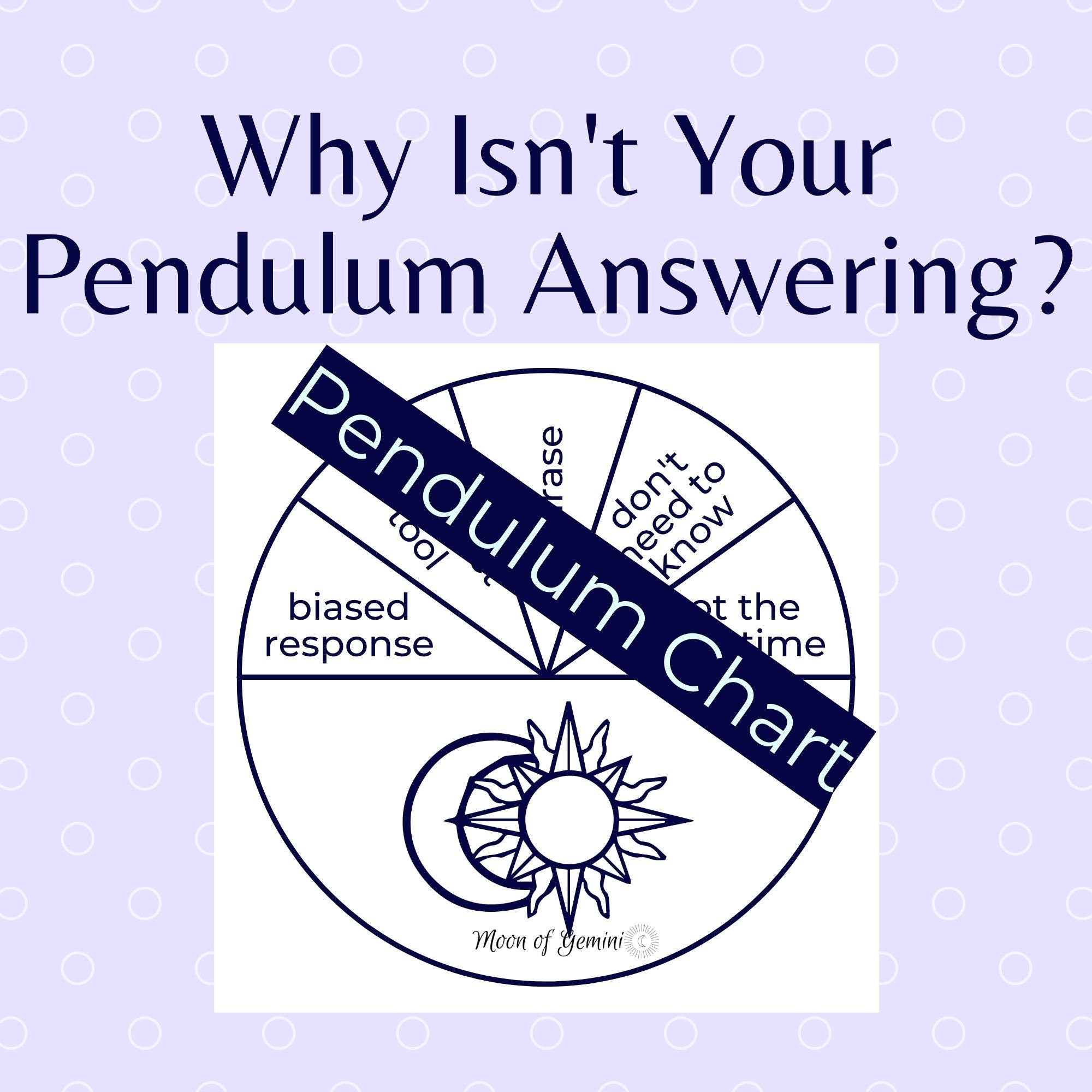 Pendulum Chart for When Your Pendulum Isn't Responding Etsy
