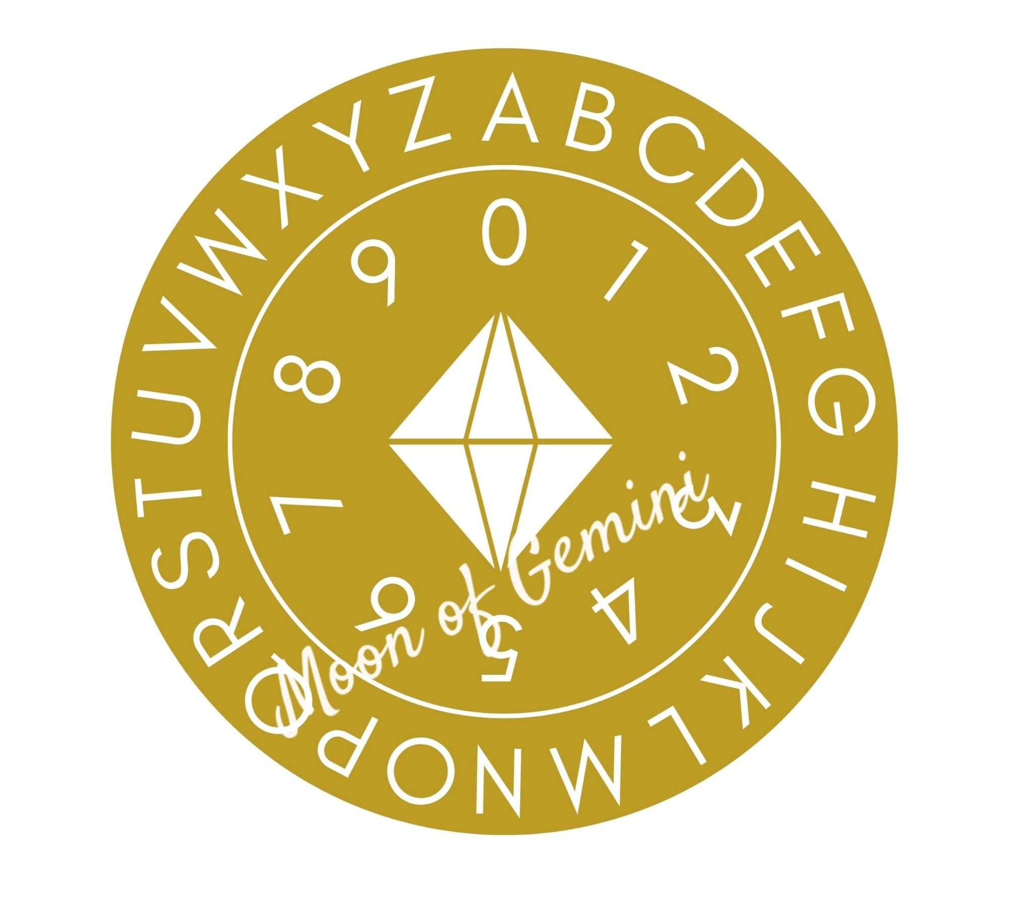 gold alphabet pendulum chart digital download etsy