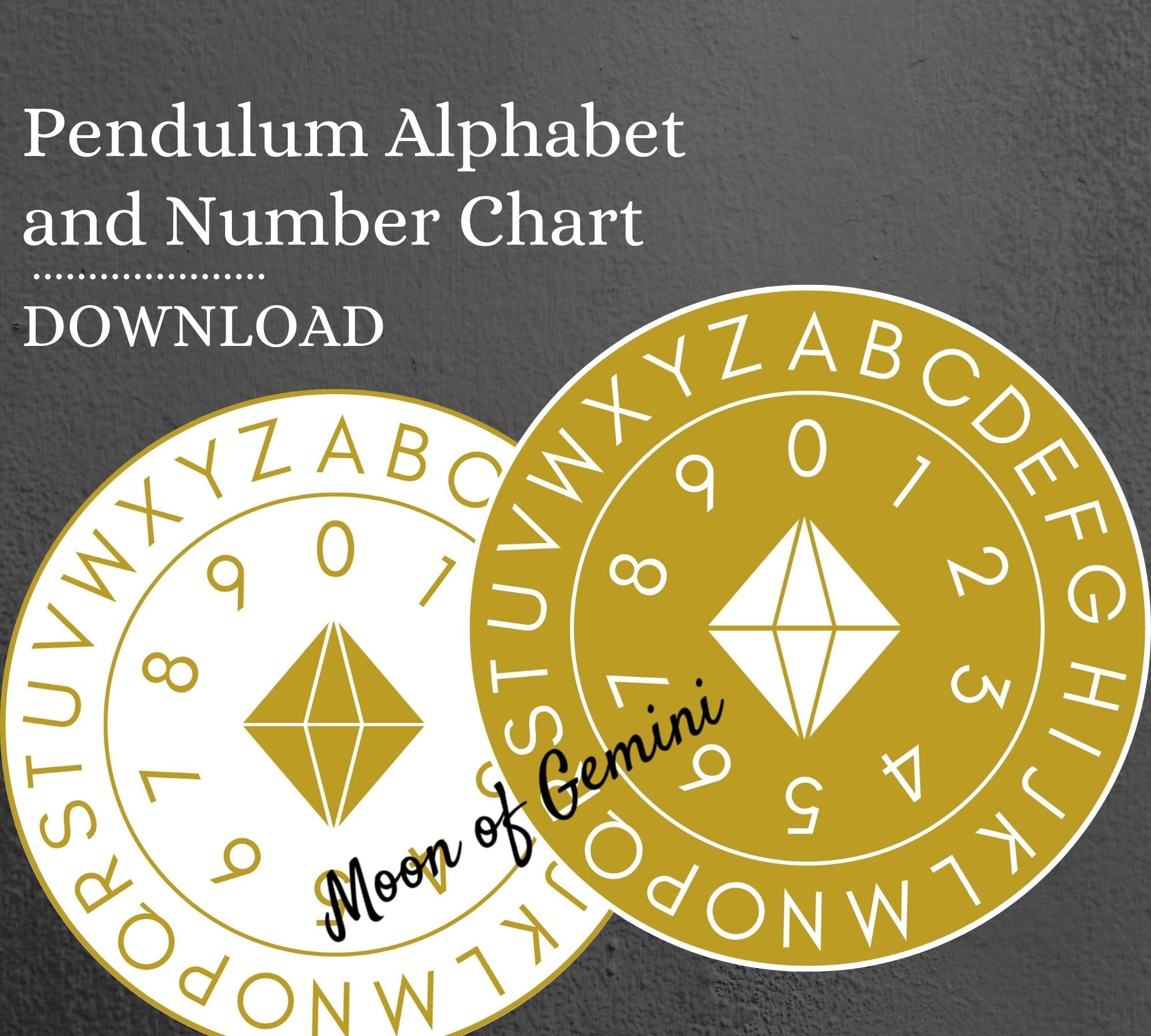 alphabet pendulum etsy
