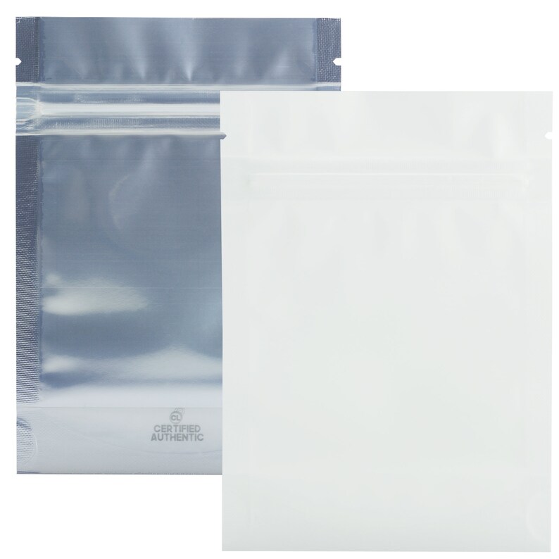 50 Pack Matte White/clear Barrier Bags Smell Proof Zipper Etsy