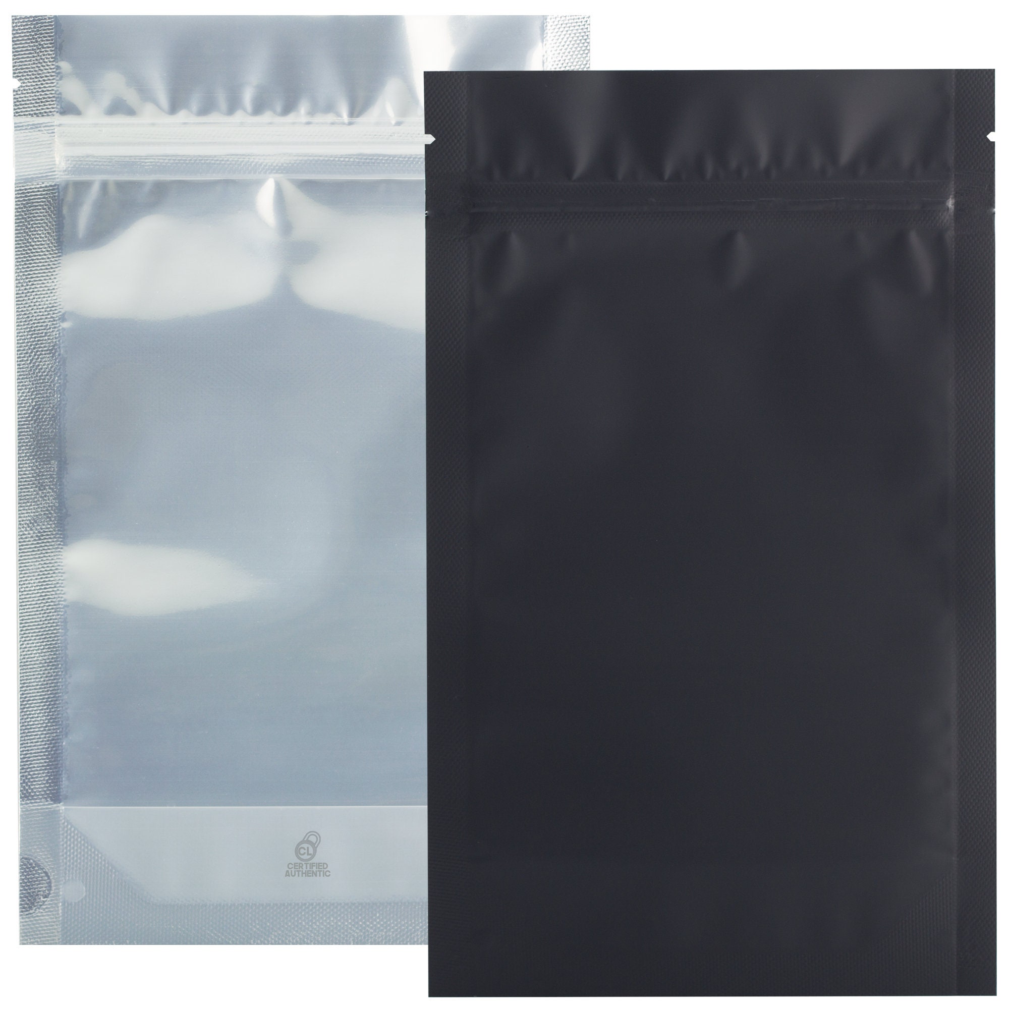 50 Pack Matte Black/Clear Barrier Bags Smell Proof Zipper Etsy