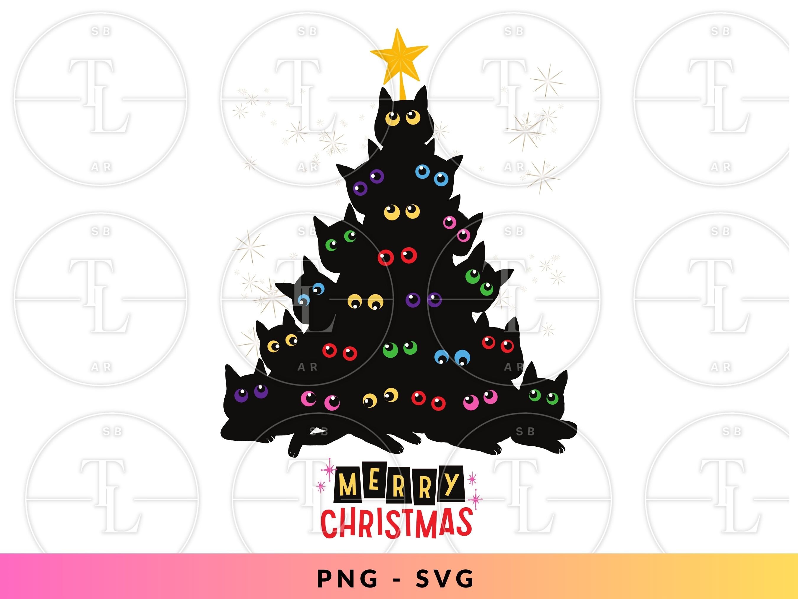 Meowy Christmas SVG and PNG: Whimsical Holiday Graphics for Cat Lovers ...