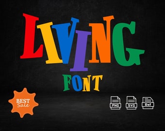 Living Single TV Show Alphabet Files Inspired Letters Living My Bestie Life | Silhouette, Cricut, Canva | Commercial Use| Digital Typography
