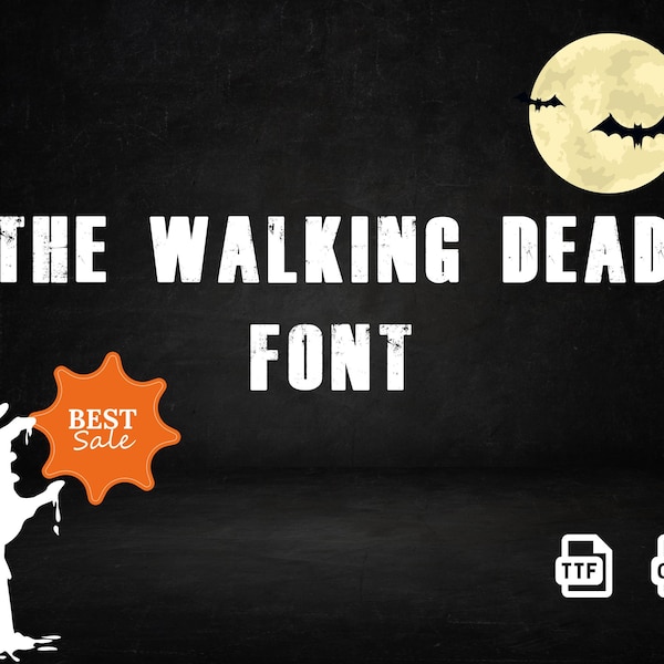 The Walking Dead Inspired Font for Procreate, Cricut, Canva | Commercial Use | Digital Typography