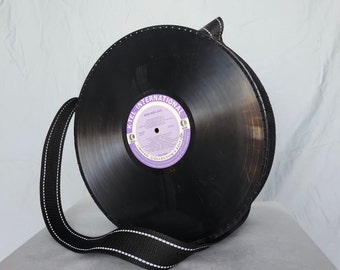 Vintage Upcycled Vinyl Record Bag