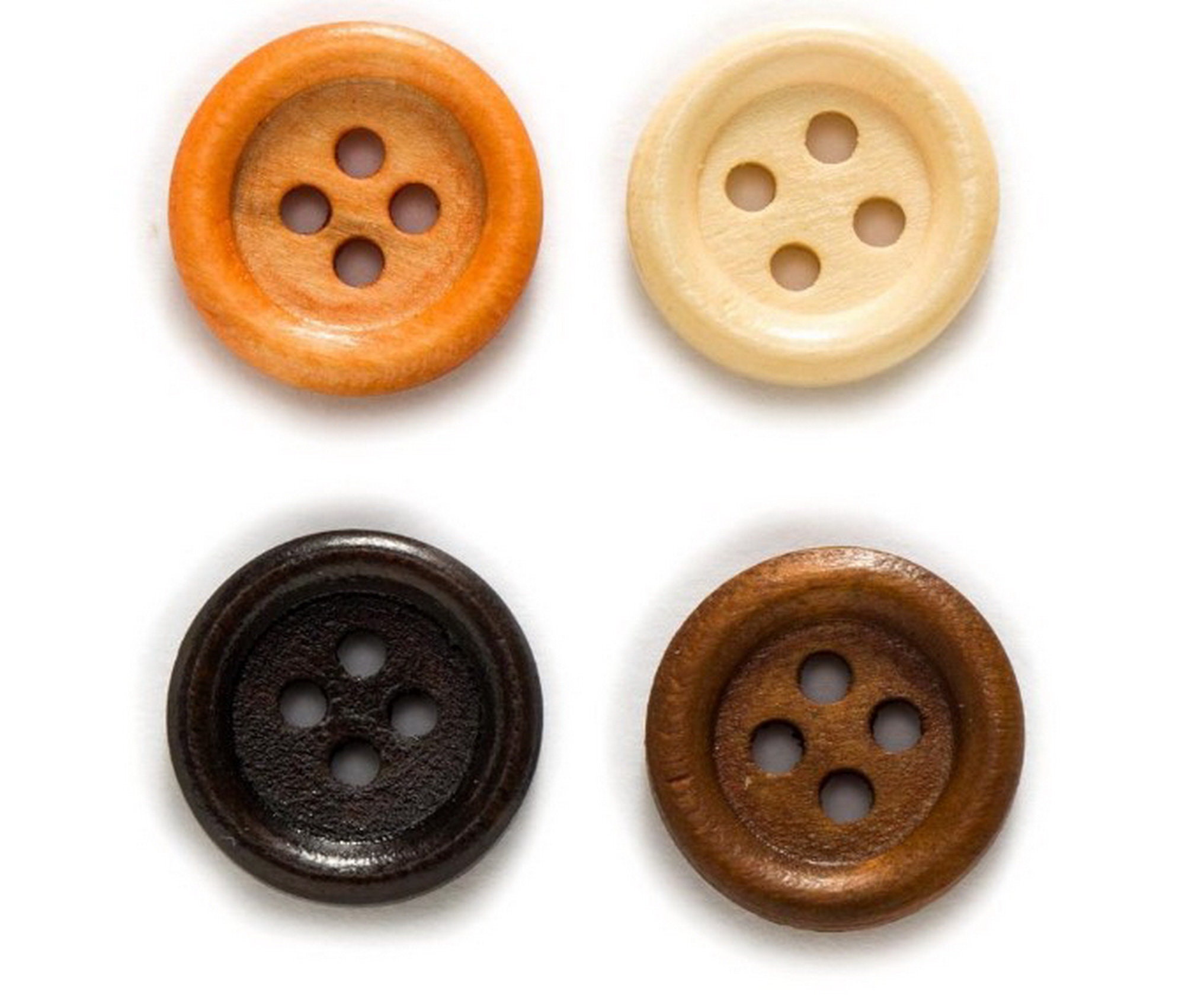 30/50pcs 1025mm Original Wood Sewing Buttons for Scrapbooking Etsy