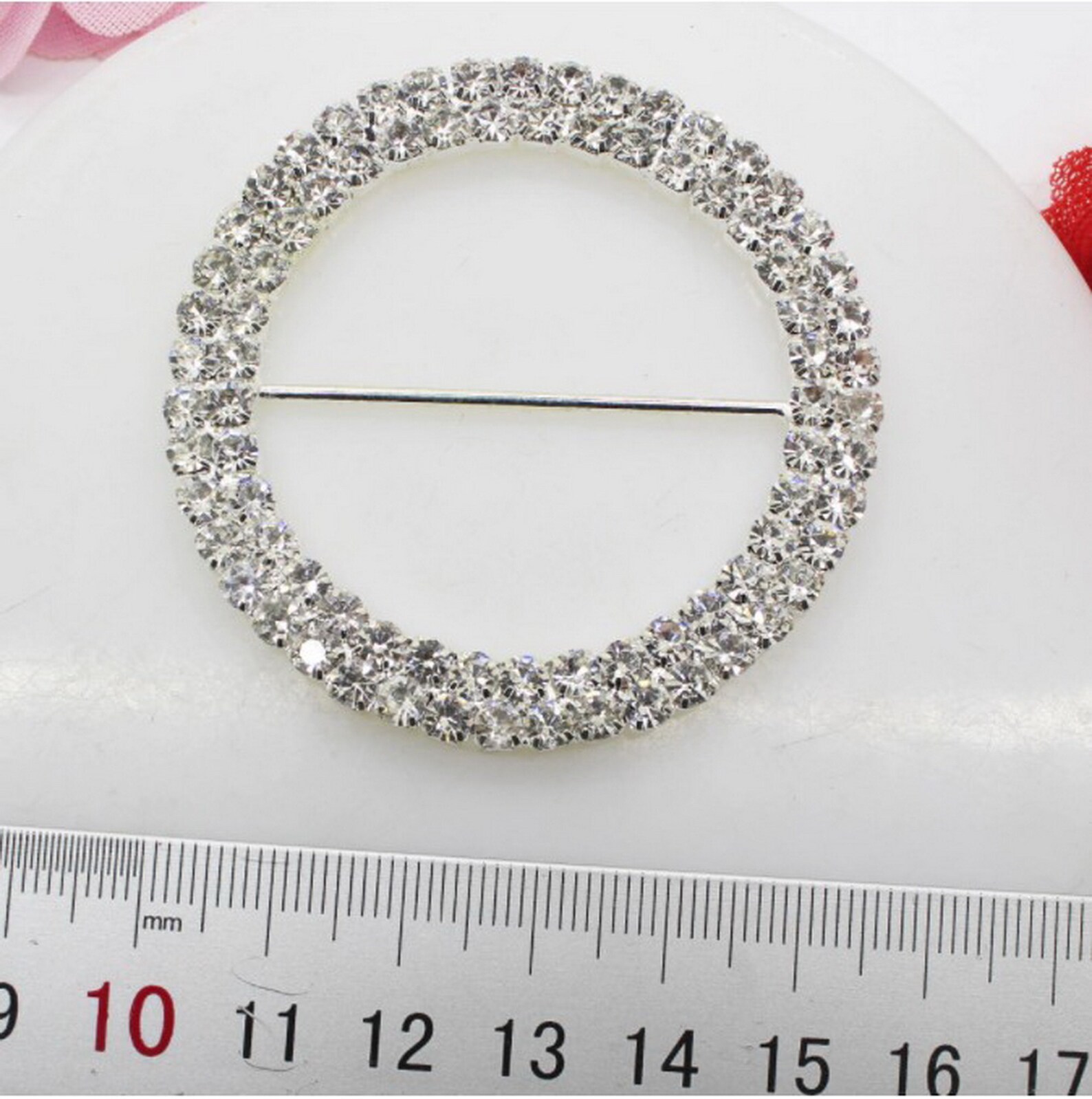 5Pcs/Lot 55 mm Circle Crystal Rhinestone Buckle Rhinestone Etsy