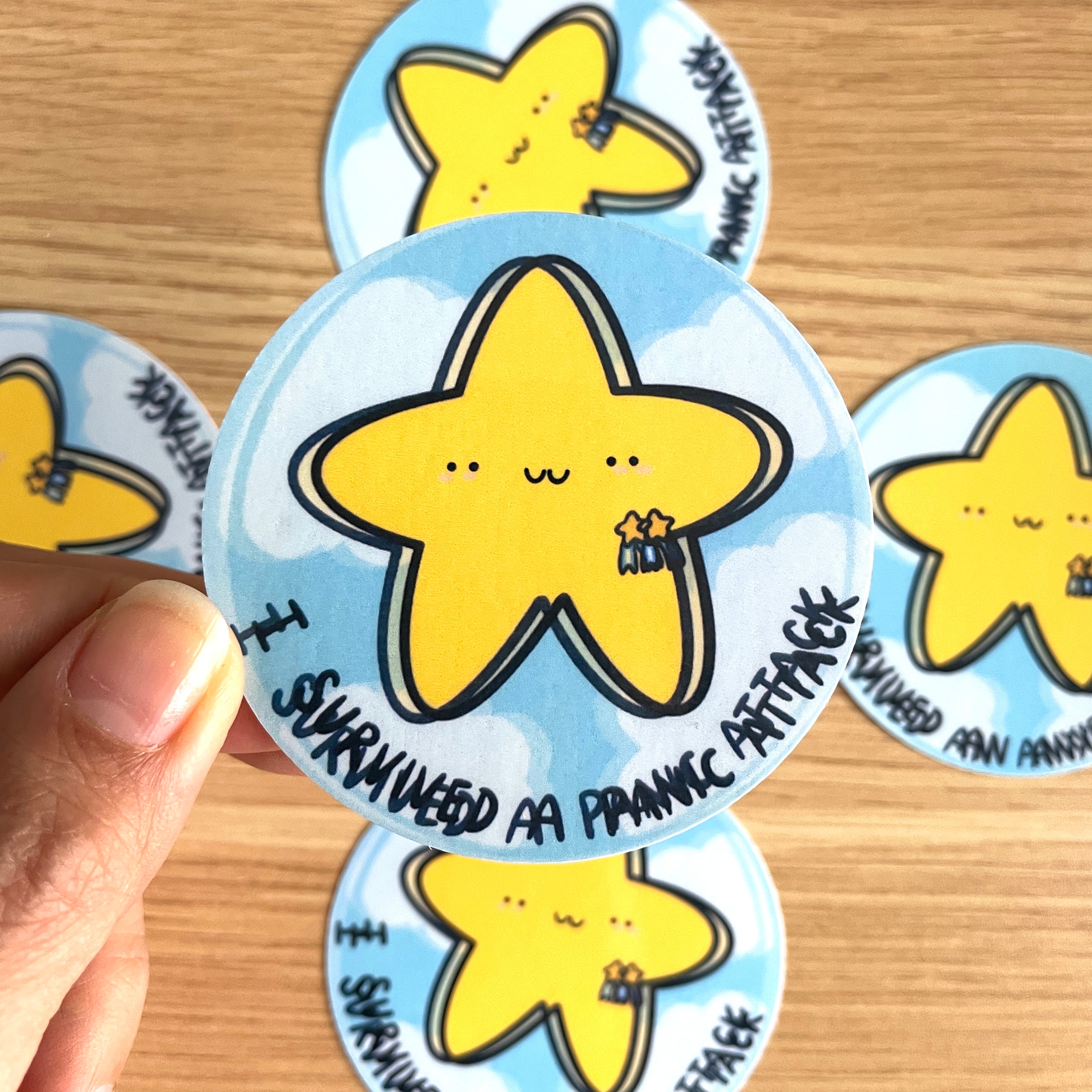 Panic Attack Sticker Shaky I Survived an PANIC Attack Die-cut Vinyl Sticker - Inspirational ...