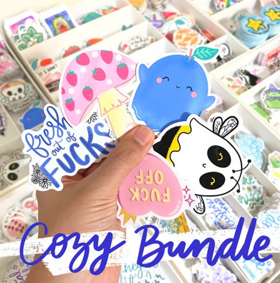 Cozy Bundle Set of 5 or 10 Stickers Etsy Australia