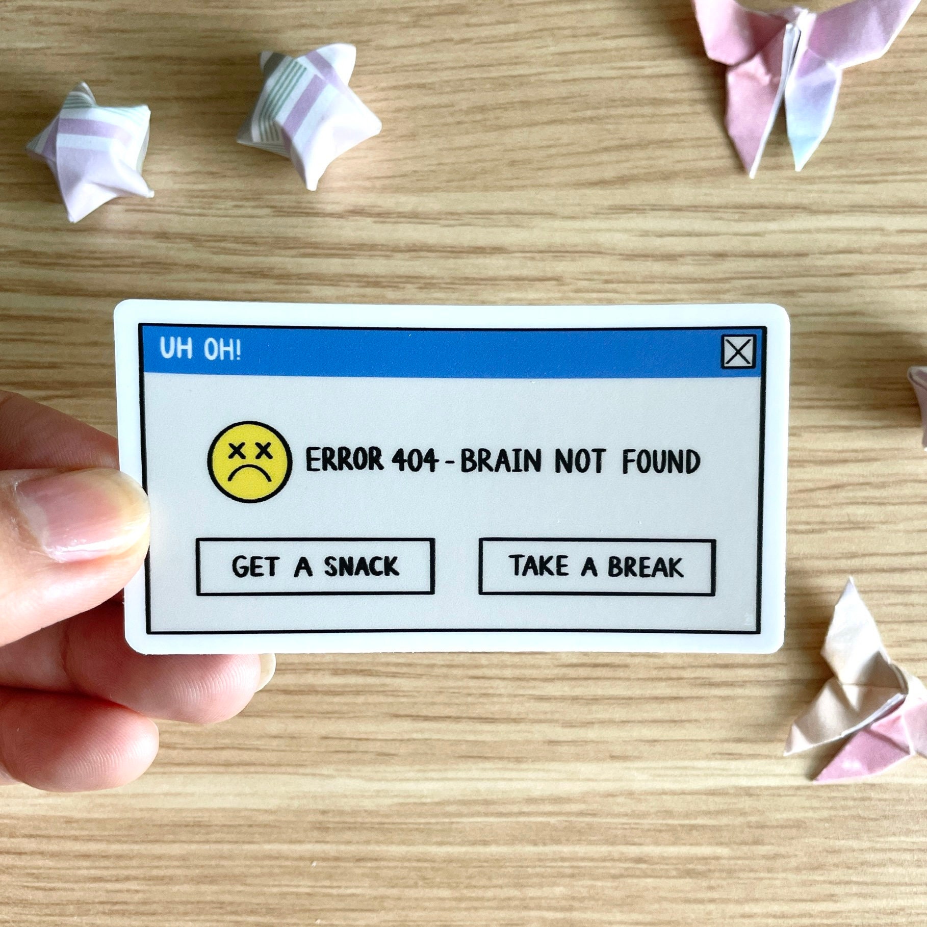 Error 404 - Brain Not Found Die Cut Sticker - Etsy