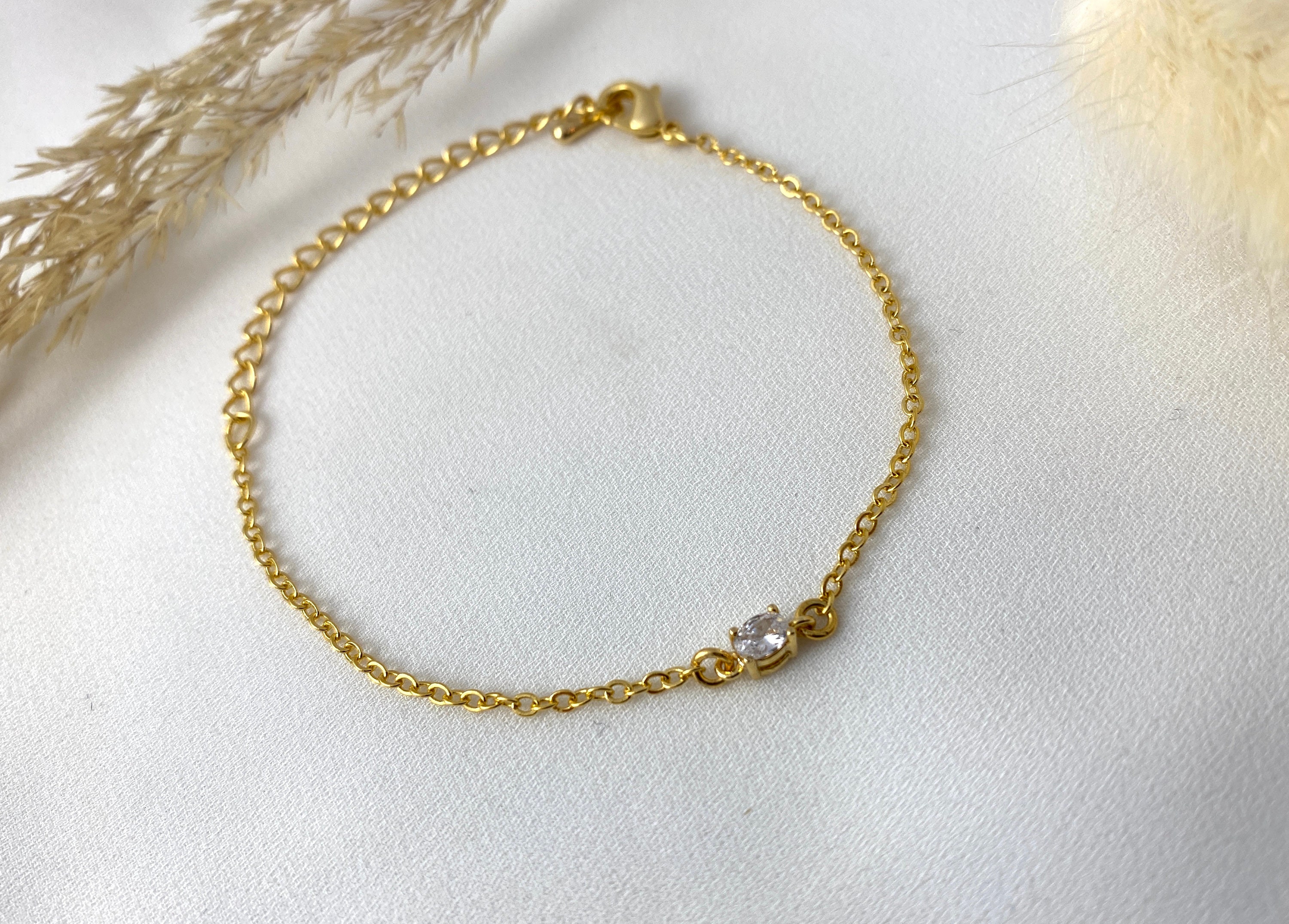 Diamond Bracelet / 14k Gold Gold Bead Diamond by the Yard Bracelet 0.50 Ctw  / 14k Gold Bezel Setting Solitaire Diamond Statement Bracelet - Etsy