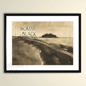 The Woman in Black - Art print - Alternative Movie Poster - Creepy  Decor - Horror