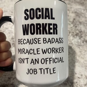 Funny Social Worker Mug Gift For Him or Her (Gift Wrap Included, already made)
