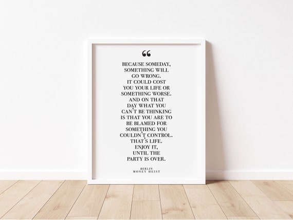 Money Heist Citation Casa De Papel De Citation Etsy France