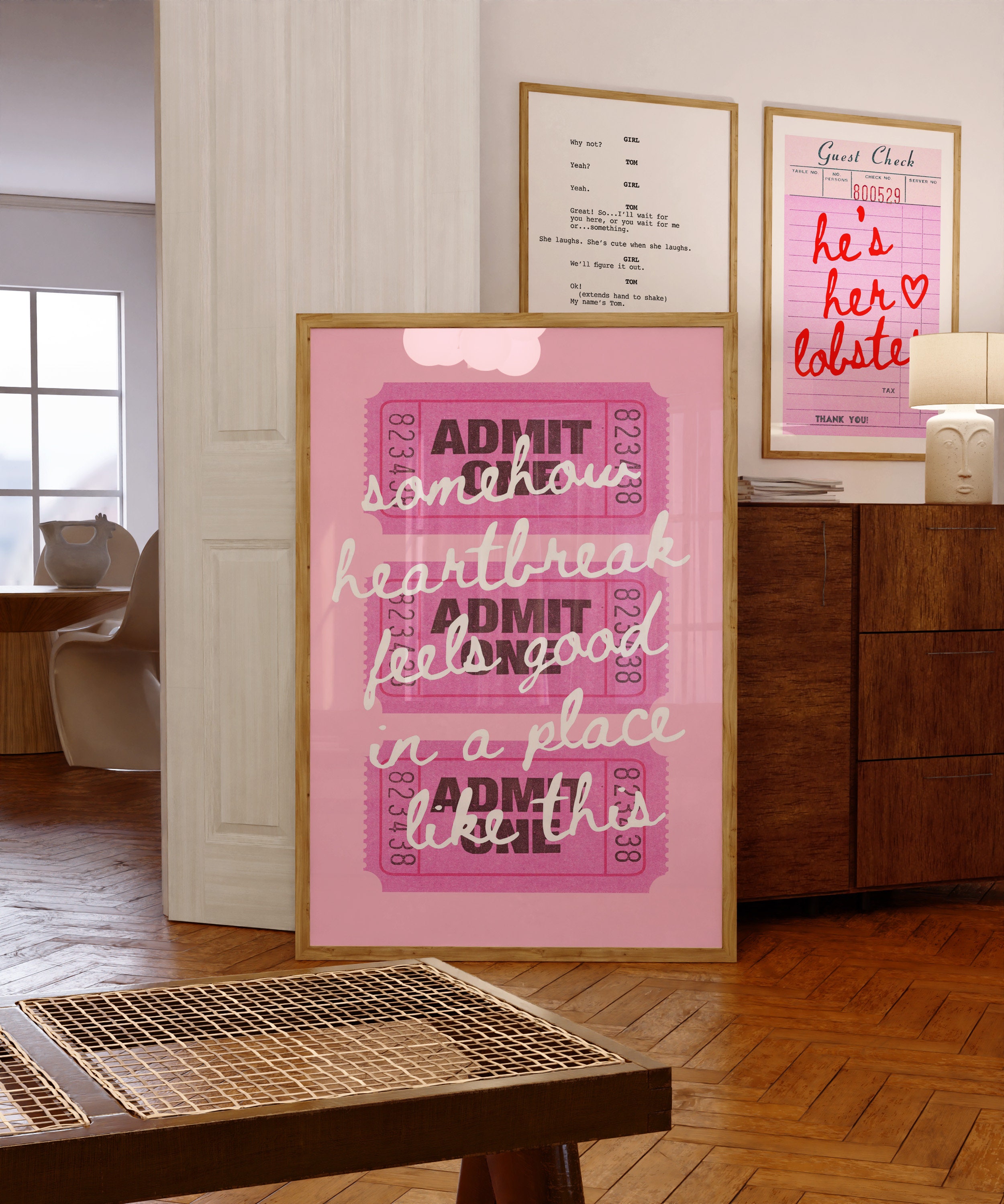 Nicole Kidman AMC Quote Printable, Heartbreak Feels Good, Funny Movie Poster, Trendy Colorful Wall Art, Aesthetic Gallery Wall Decor, Pink
