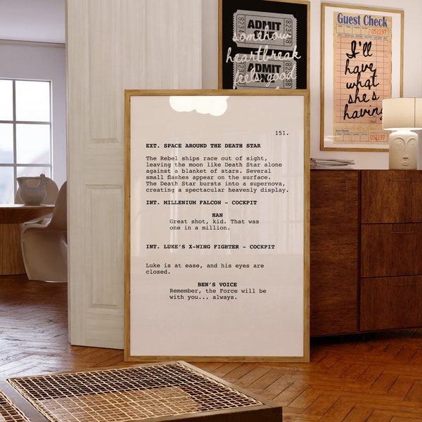 Movie Script Print - Etsy