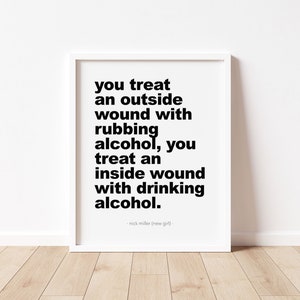 New Girl Quote | Funny Nick Miller Quote | Cute Wall Art | Digital Print | Funny TV Show Art - #26