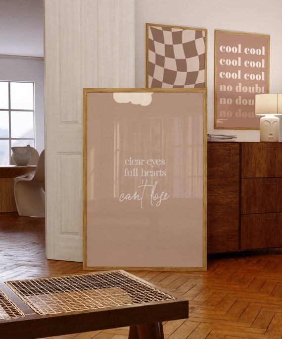 Friday Night Lights TV Show Quote Printable Art, Clear Eyes Full Hearts Can't Lose, Football Sports Trendy Digital Print, Aesthetic Decor