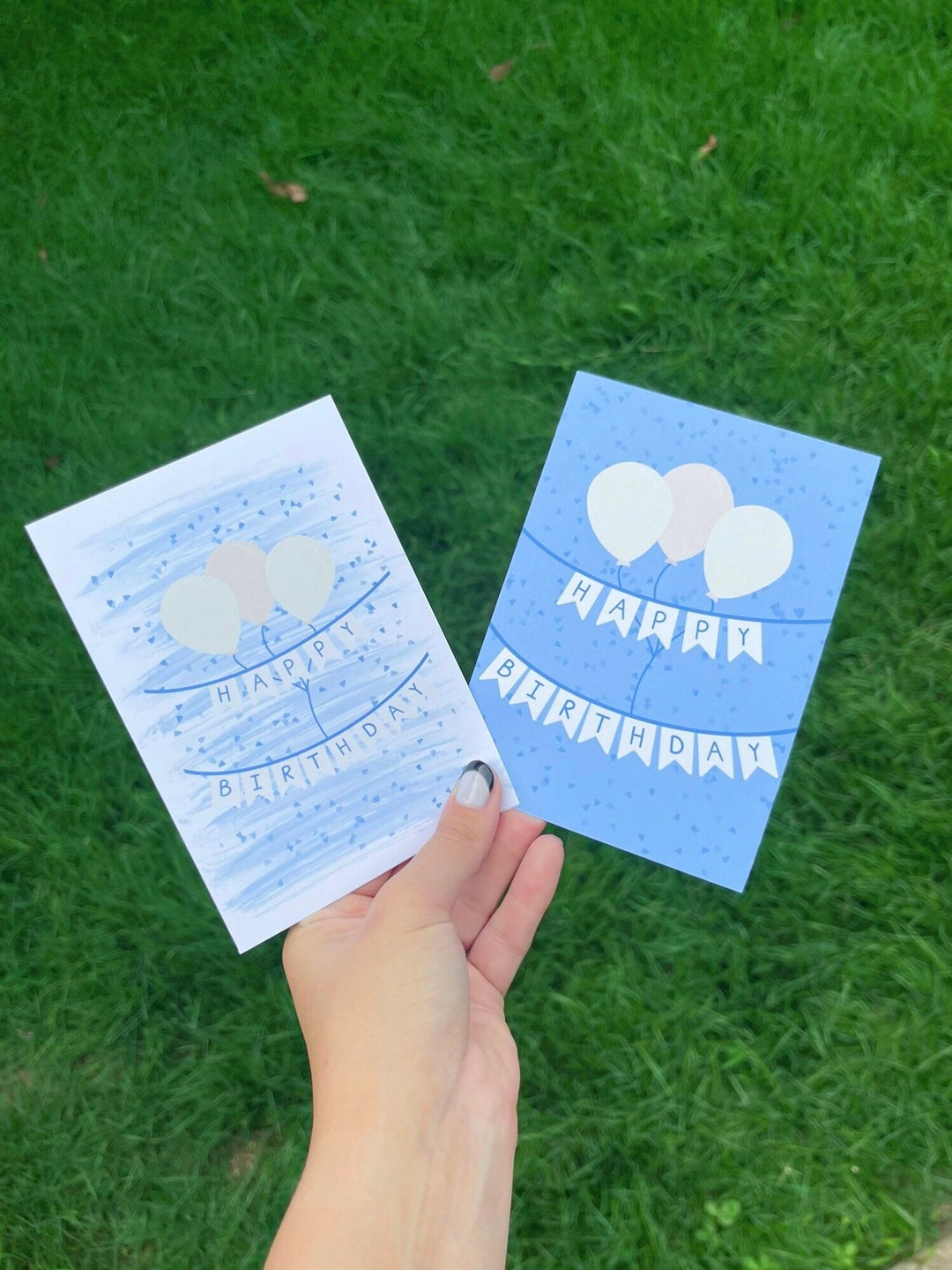 Cute Birthday Card Happy Birthday Banner With Confetti Greeting Card