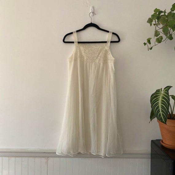 Vintage Van Raalte Lace Night Gown Slip with Lace… - image 8