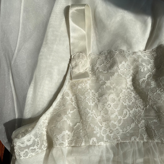 Vintage Van Raalte Lace Night Gown Slip with Lace… - image 1