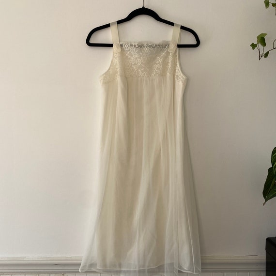 Vintage Van Raalte Lace Night Gown Slip with Lace… - image 3